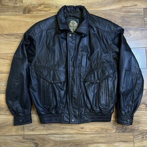 Vintage Members Only Mens Leather Jacket Quilted Paisley Bomber Biker Sz M